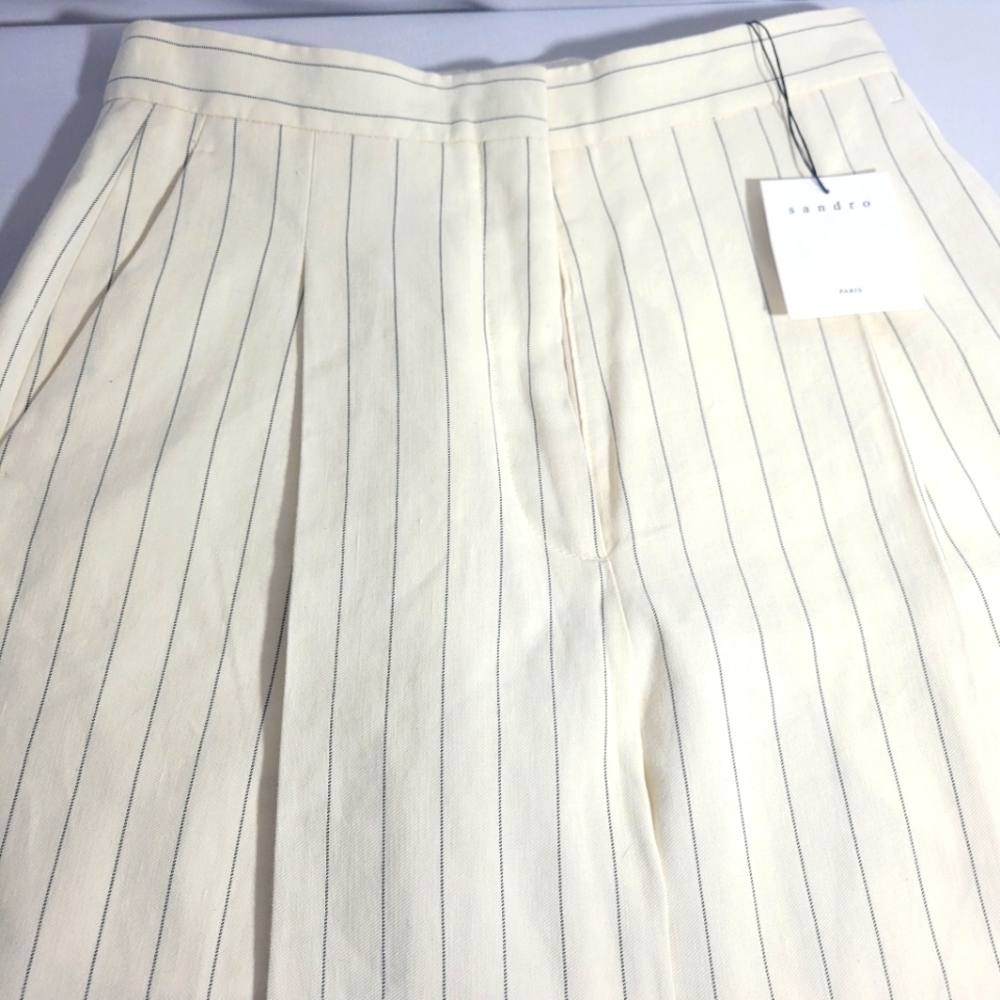 Sandro PARIS  Pinstripe Pants blanc